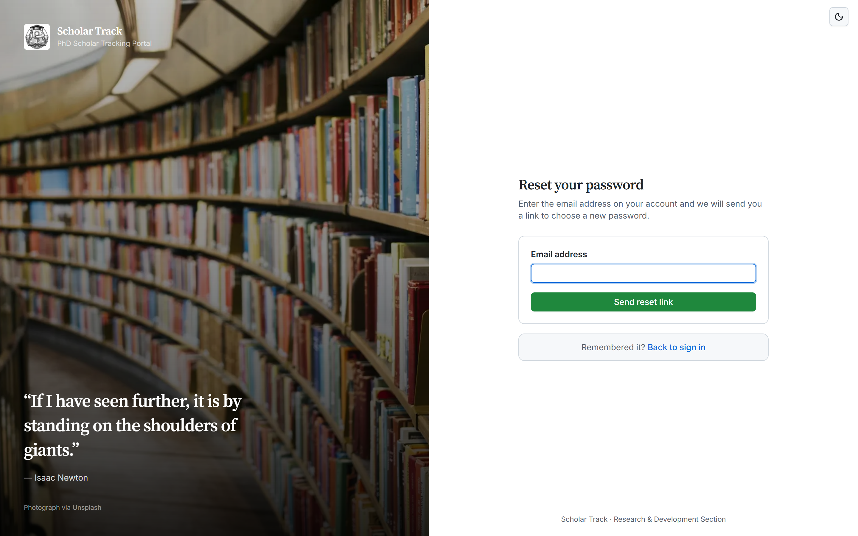 Forgot password